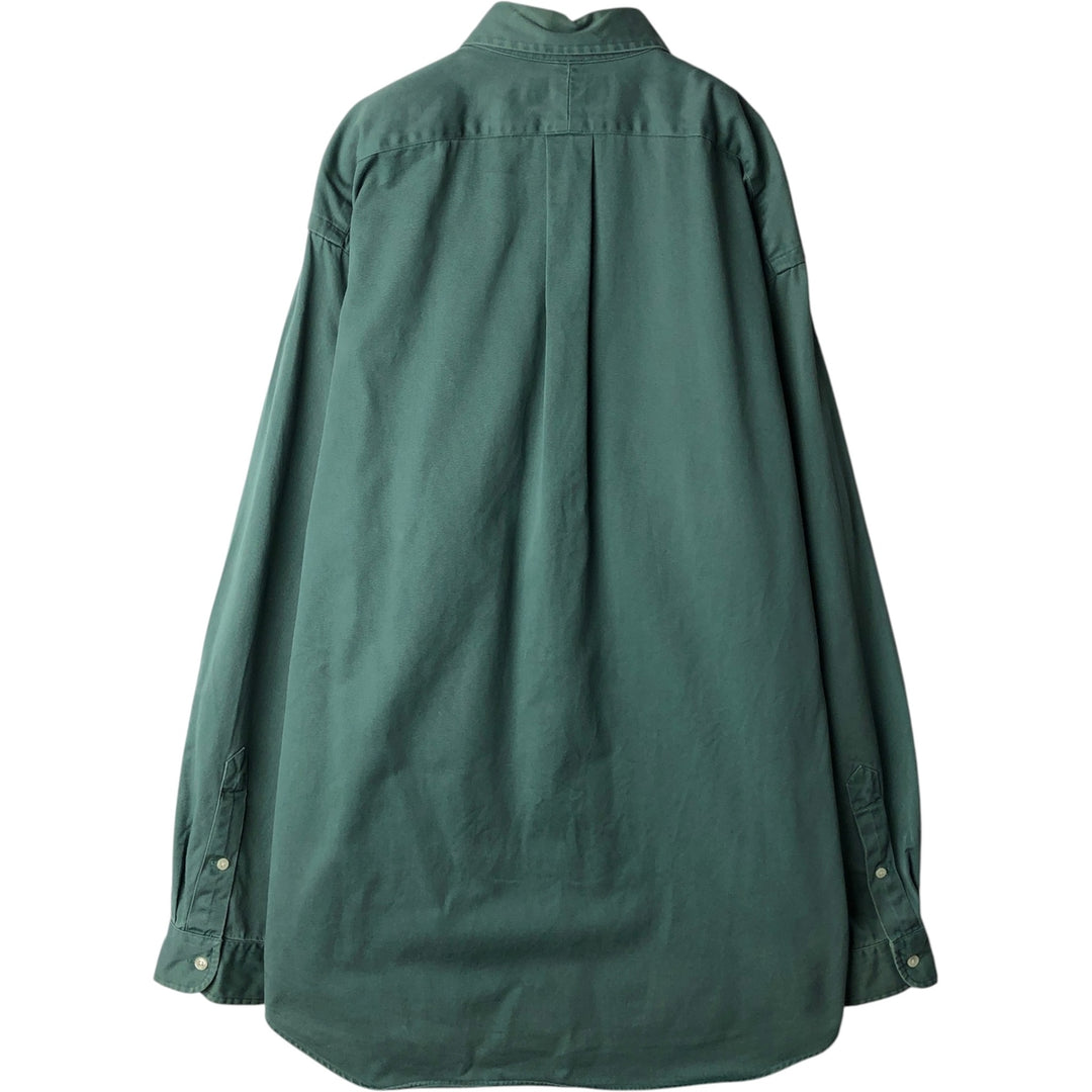 Ralph Lauren BLAKE long sleeve button down shirt, men's size L cotton green type Vintage Second Hand