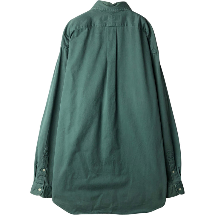 Ralph Lauren BLAKE long sleeve button down shirt, men's size L cotton green type Vintage Second Hand