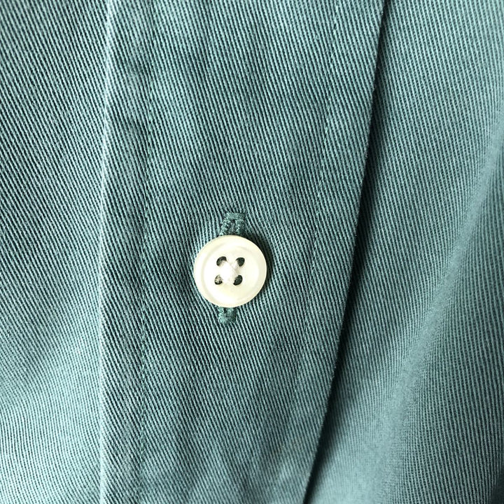 Ralph Lauren BLAKE long sleeve button down shirt, men's size L cotton green type Vintage Second Hand