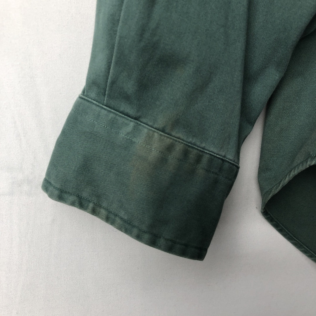 Ralph Lauren BLAKE long sleeve button down shirt, men's size L cotton green type Vintage Second Hand