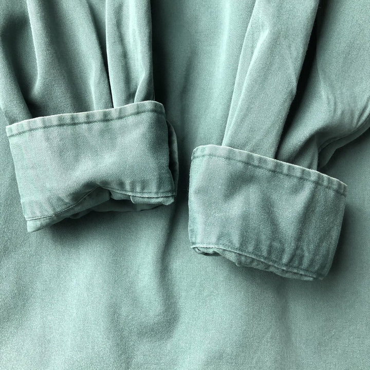 Ralph Lauren BLAKE long sleeve button down shirt, men's size L cotton green type Vintage Second Hand