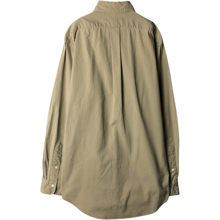 Ralph Lauren long sleeve button down shirt, men's size M cotton Beige type Vintage Second Hand
