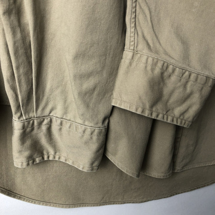 Ralph Lauren long sleeve button down shirt, men's size M cotton Beige type Vintage Second Hand