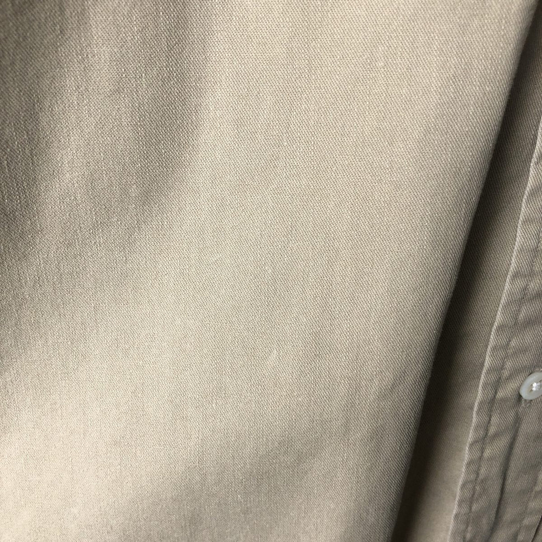 Ralph Lauren long sleeve button down shirt, men's size M cotton Beige type Vintage Second Hand