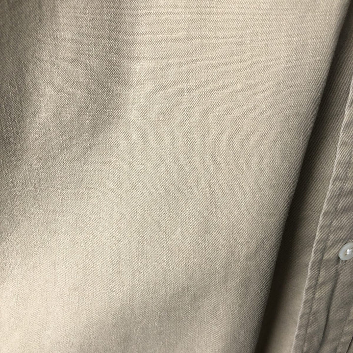 Ralph Lauren long sleeve button down shirt, men's size M cotton Beige type Vintage Second Hand