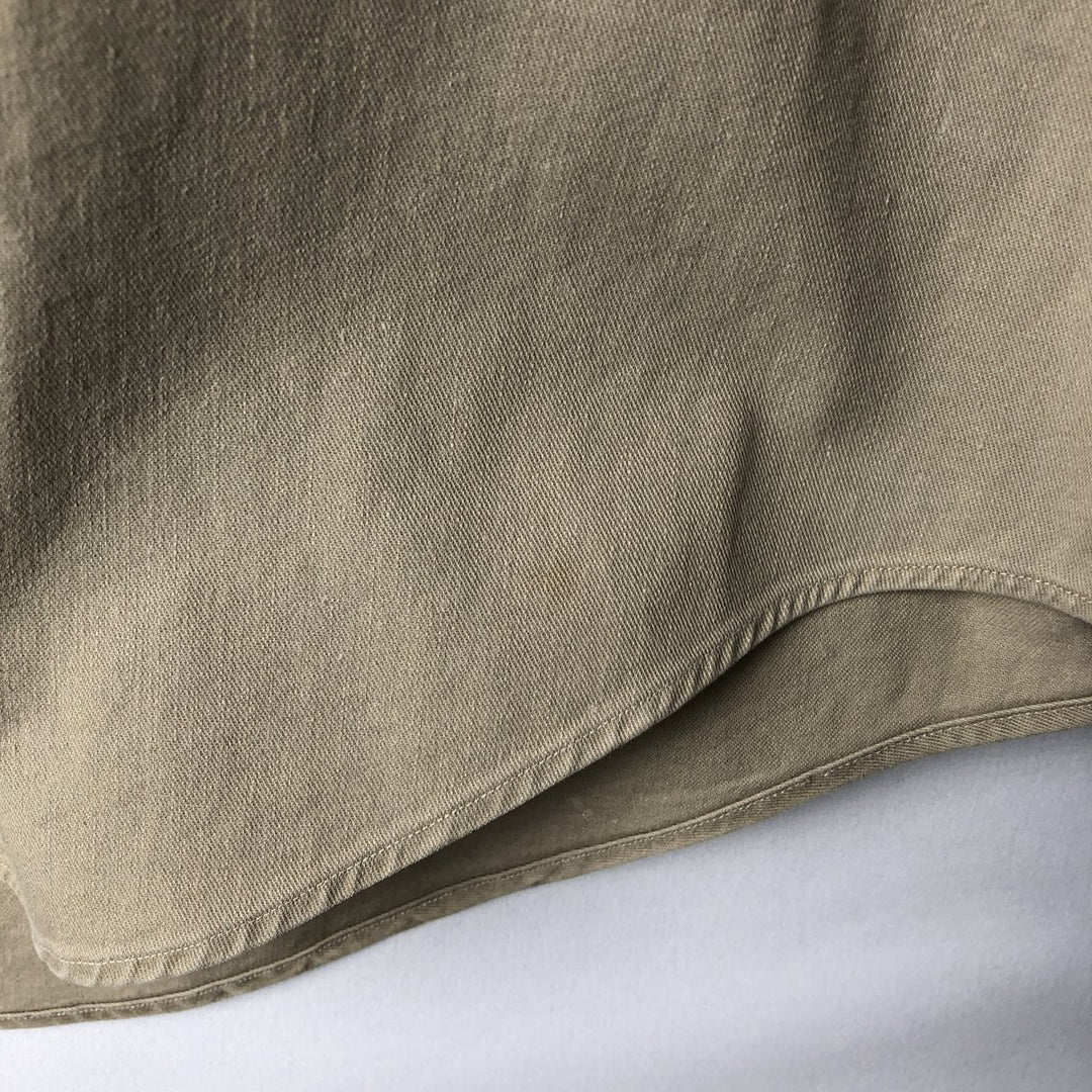 Ralph Lauren long sleeve button down shirt, men's size M cotton Beige type Vintage Second Hand