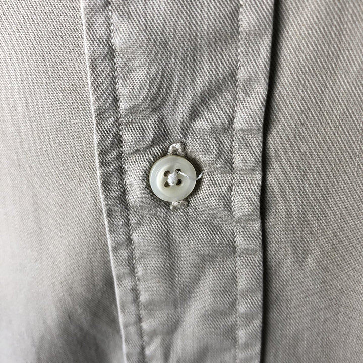 Ralph Lauren long sleeve button down shirt, men's size L cotton Beige type Vintage Second Hand