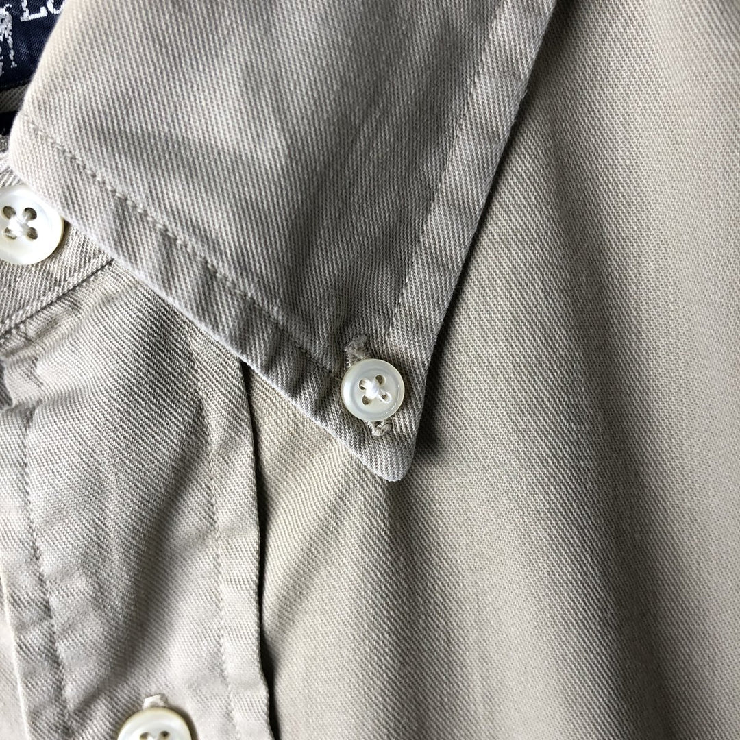 Ralph Lauren long sleeve button down shirt, men's size L cotton Beige type Vintage Second Hand