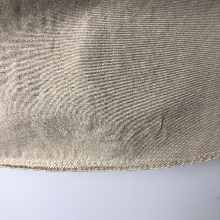 Ralph Lauren long sleeve button down shirt, men's size L cotton Beige type Vintage Second Hand