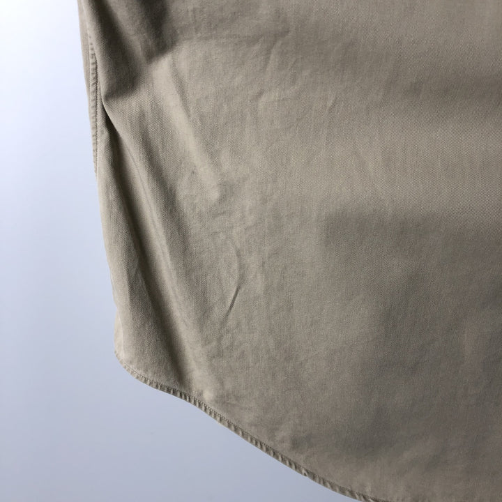 Ralph Lauren long sleeve button down shirt, men's size L cotton Beige type Vintage Second Hand