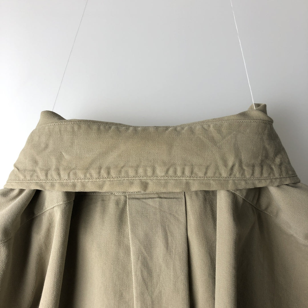 Ralph Lauren long sleeve button down shirt, men's size L cotton Beige type Vintage Second Hand