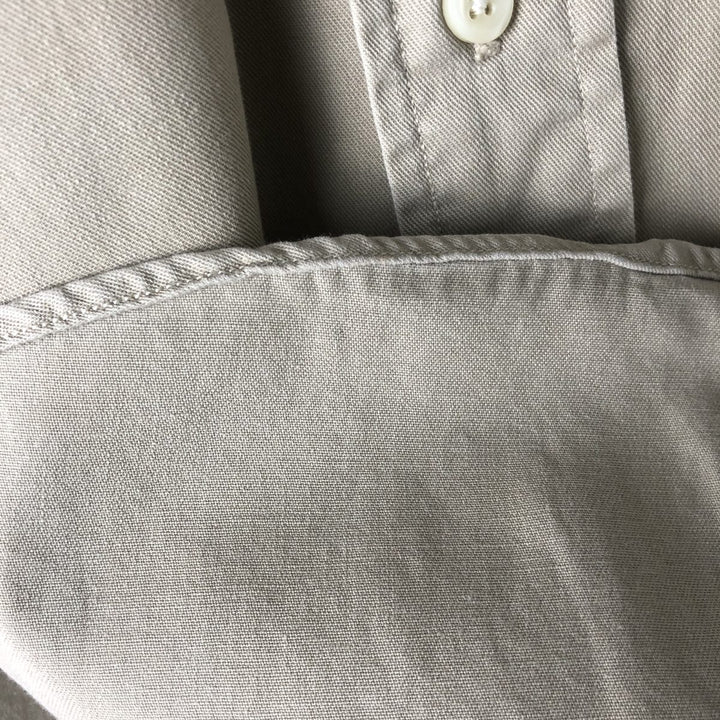 Ralph Lauren long sleeve button down shirt, men's size L cotton Beige type Vintage Second Hand