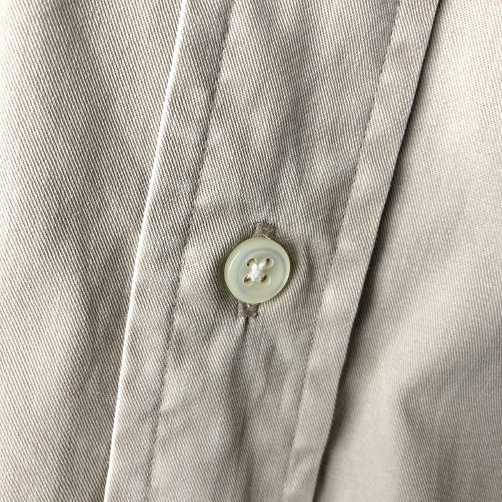 Ralph Lauren BLAKE long sleeve button down shirt, men's size L cotton Beige type Vintage Second Hand