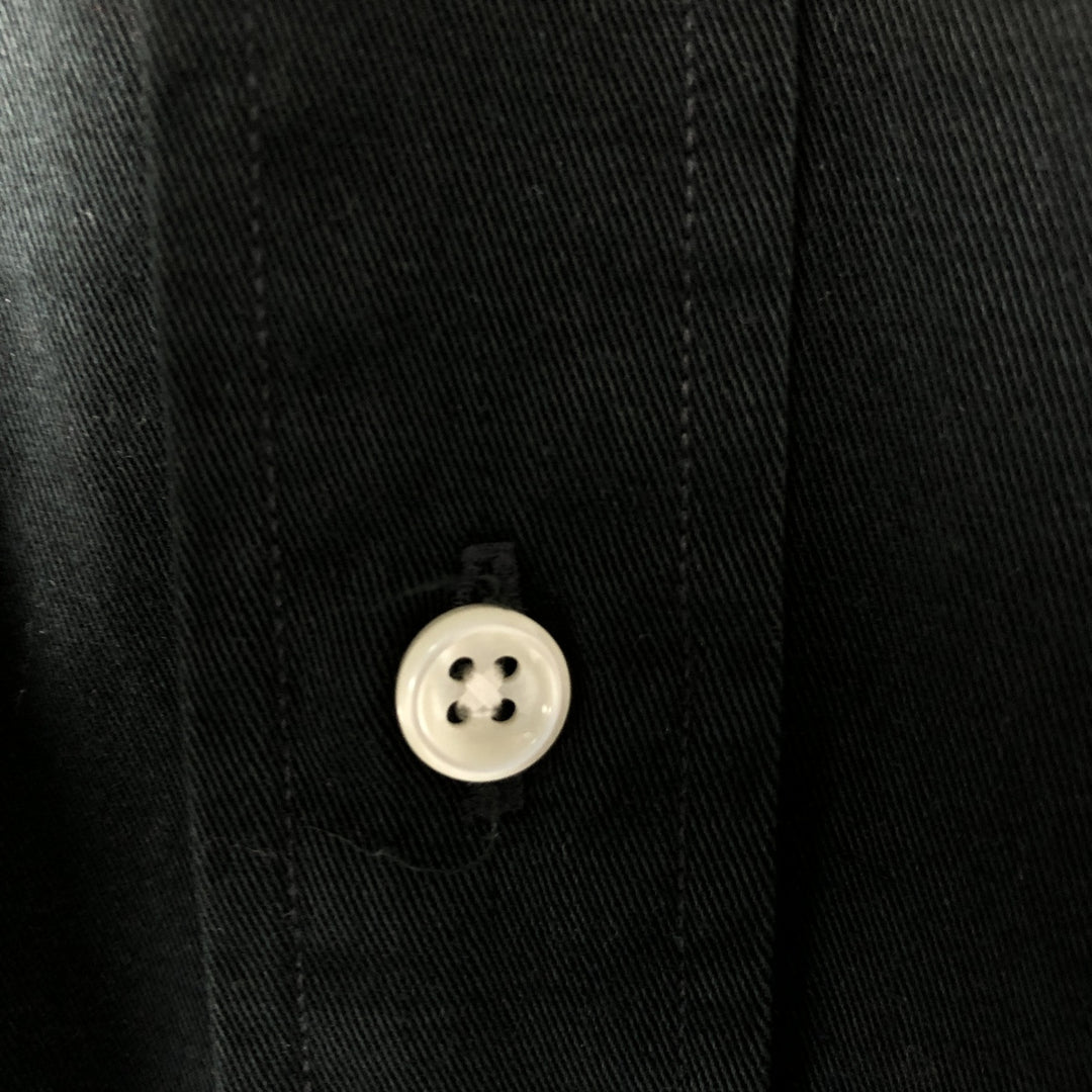 Ralph Lauren BLAKE long sleeve button down shirt, men's size L cotton black type Vintage Second Hand