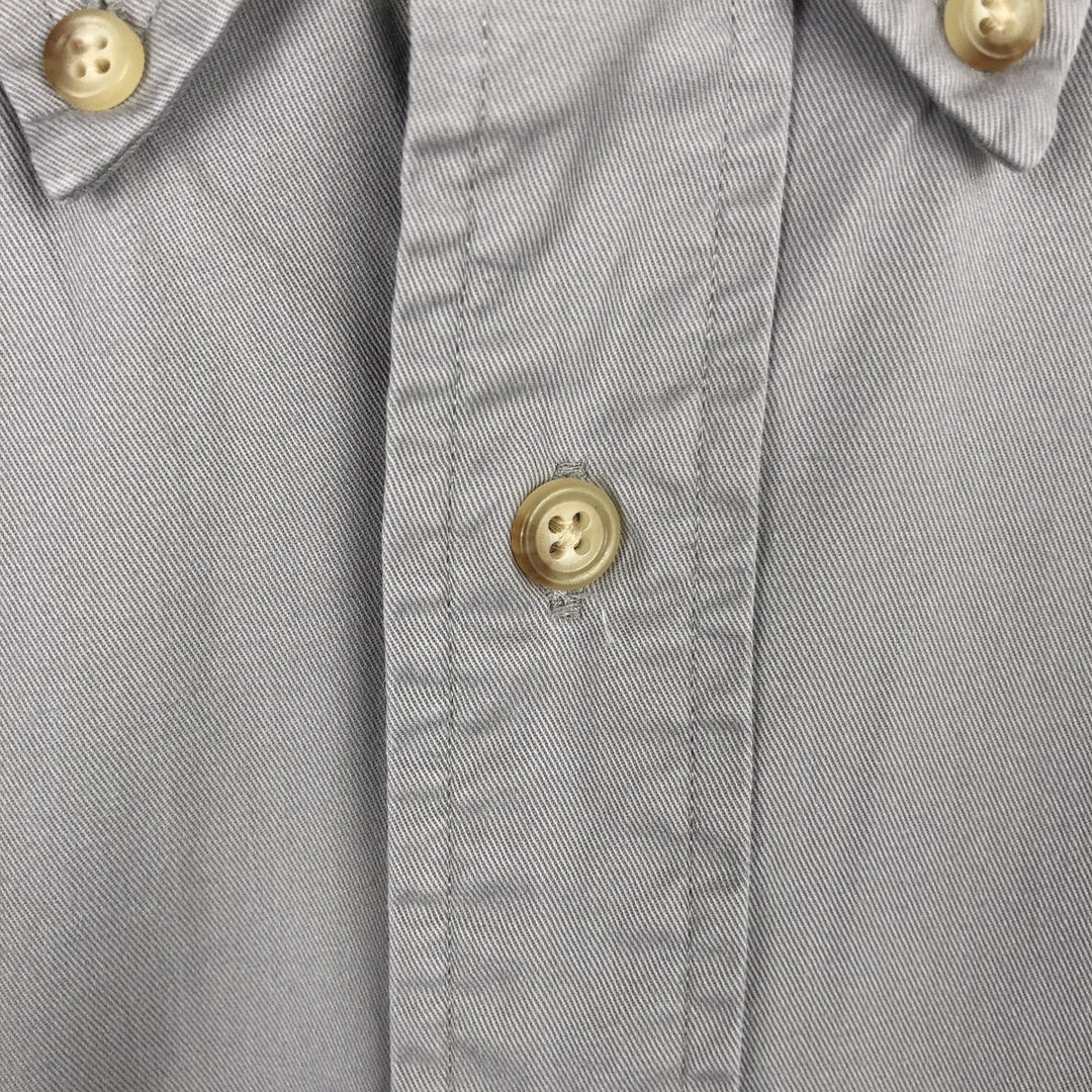 Ralph Lauren CUSTOM FIT long sleeve button down shirt, men's XL size cotton gray type Vintage Second Hand