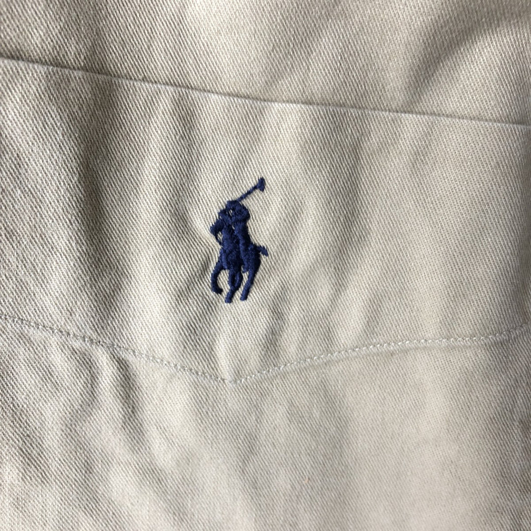 Ralph Lauren long sleeve button down shirt, men's XL size cotton Beige type Vintage Second Hand