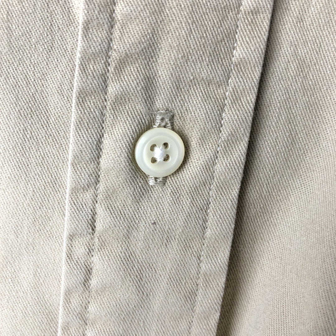 Ralph Lauren long sleeve button down shirt, men's XL size cotton Beige type Vintage Second Hand
