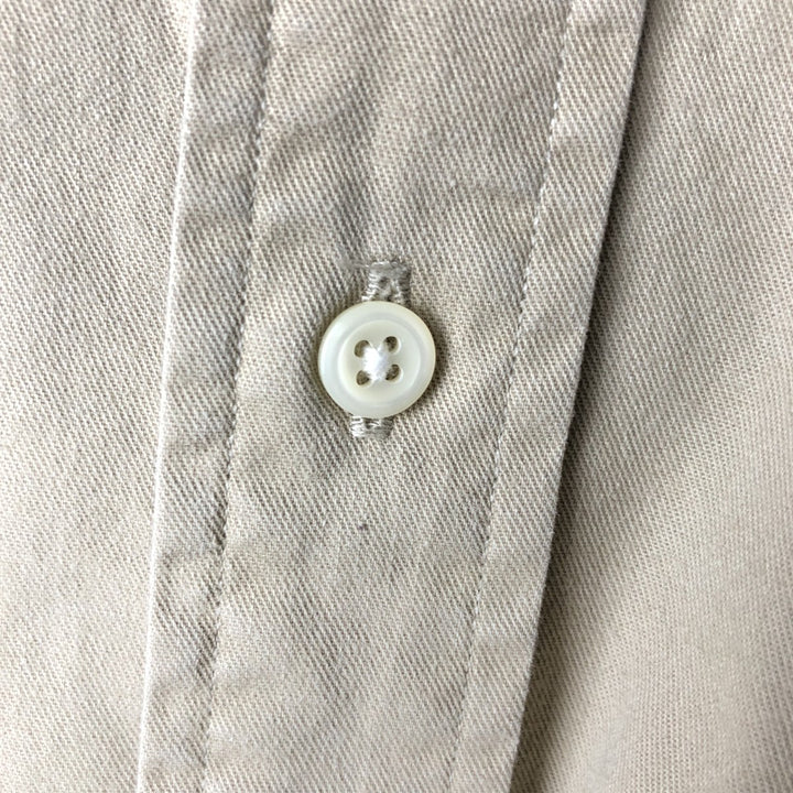 Ralph Lauren long sleeve button down shirt, men's XL size cotton Beige type Vintage Second Hand