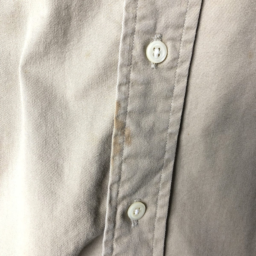 Ralph Lauren long sleeve button down shirt, men's XL size cotton Beige type Vintage Second Hand