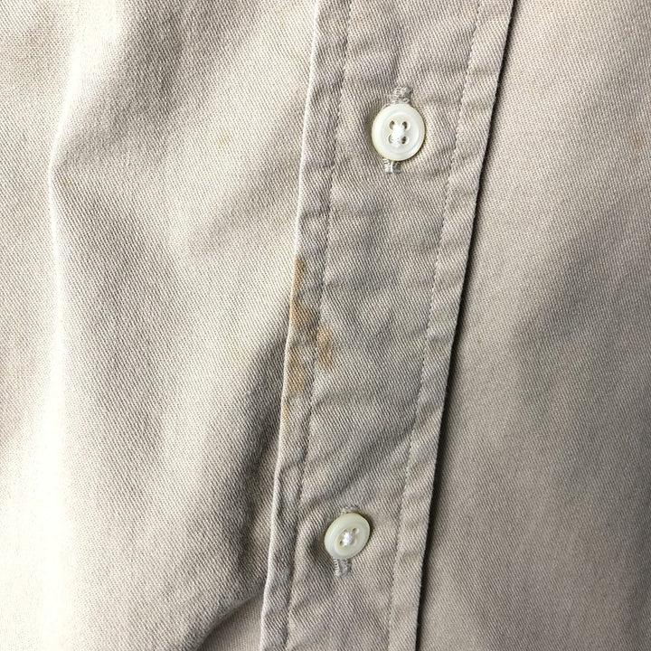 Ralph Lauren long sleeve button down shirt, men's XL size cotton Beige type Vintage Second Hand
