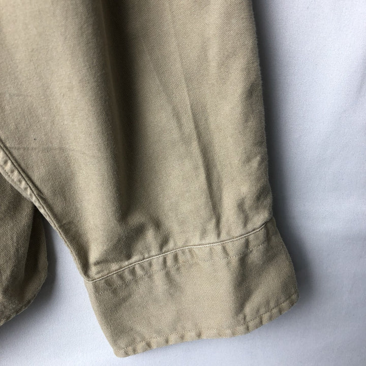 Ralph Lauren long sleeve button down shirt, men's XL size cotton Beige type Vintage Second Hand