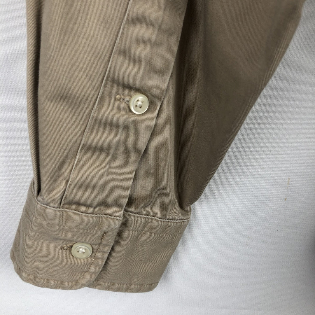 Ralph Lauren BLAKE long sleeve button down shirt, men's size L cotton Beige type Vintage Second Hand