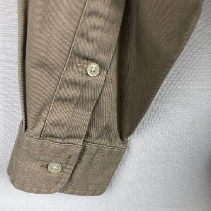 Ralph Lauren BLAKE long sleeve button down shirt, men's size L cotton Beige type Vintage Second Hand