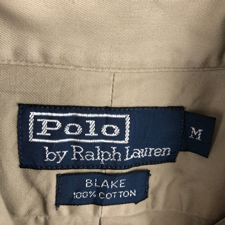 Ralph Lauren BLAKE long sleeve button down shirt, men's size M cotton Beige type Vintage Second Hand