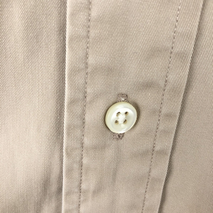 Ralph Lauren BLAKE long sleeve button down shirt, men's size L cotton Beige type Vintage Second Hand