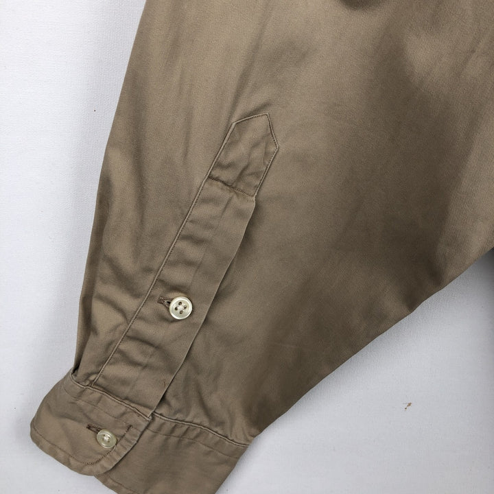 Ralph Lauren BLAKE long sleeve button down shirt, men's size L cotton Beige type Vintage Second Hand