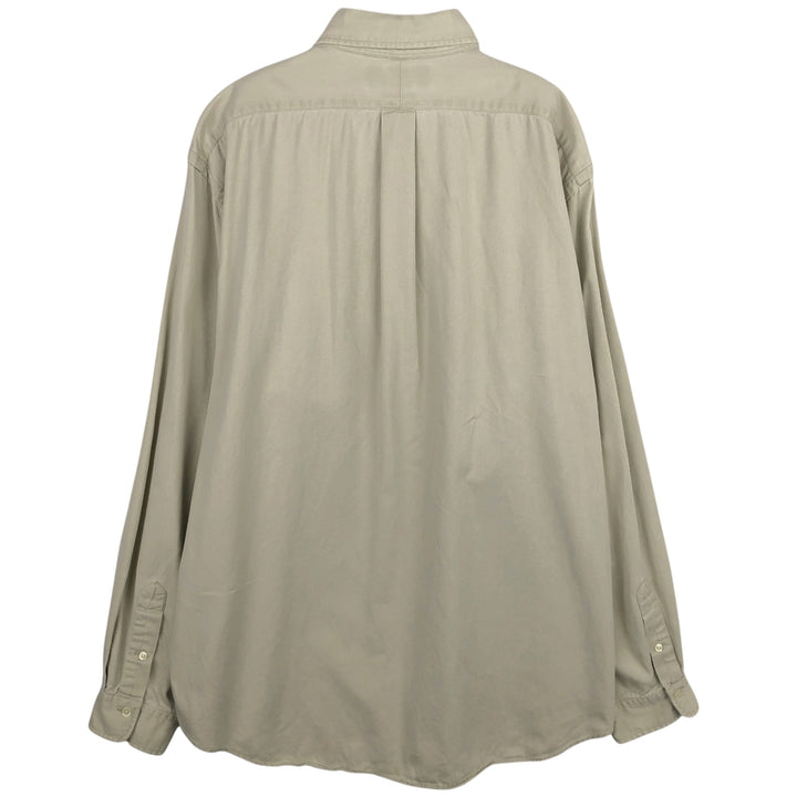 Ralph Lauren long sleeve button down shirt, men's XXL size cotton Beige type Vintage Second Hand