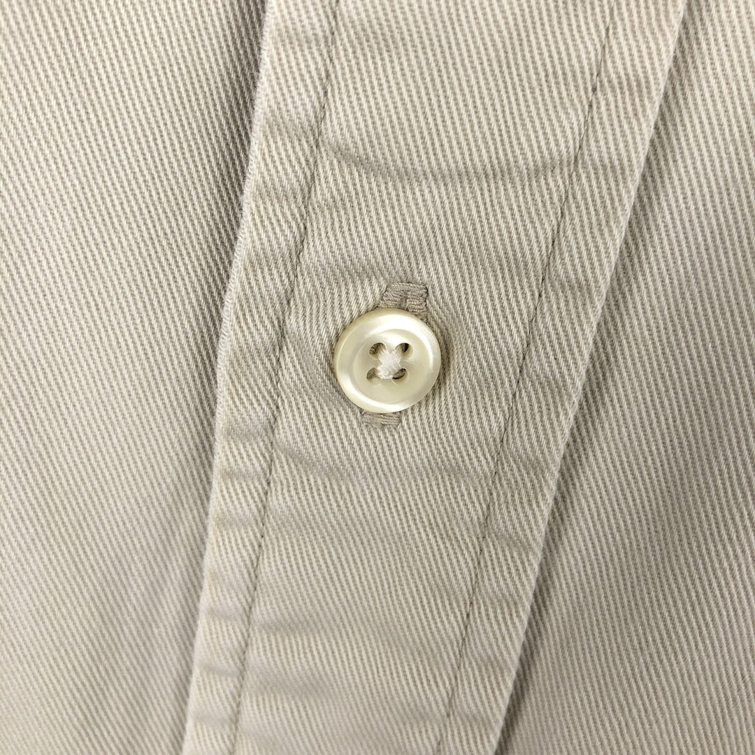 Ralph Lauren long sleeve button down shirt, men's XXL size cotton Beige type Vintage Second Hand