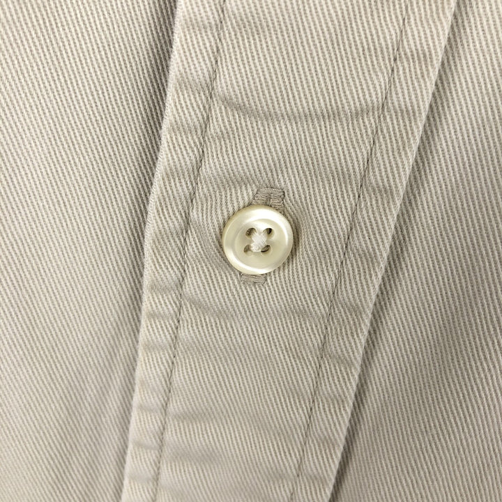 Ralph Lauren long sleeve button down shirt, men's XXL size cotton Beige type Vintage Second Hand