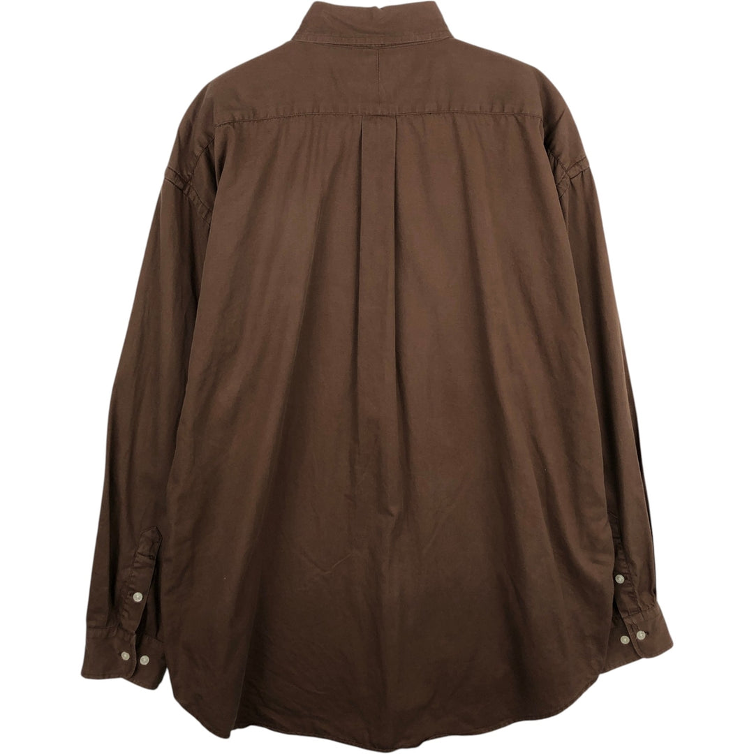 Ralph Lauren BLAKE long sleeve button down shirt, men's XL size cotton brown type Vintage Second Hand