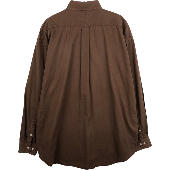 Ralph Lauren BLAKE long sleeve button down shirt, men's XL size cotton brown type Vintage Second Hand