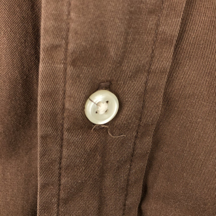 Ralph Lauren BLAKE long sleeve button down shirt, men's XL size cotton brown type Vintage Second Hand
