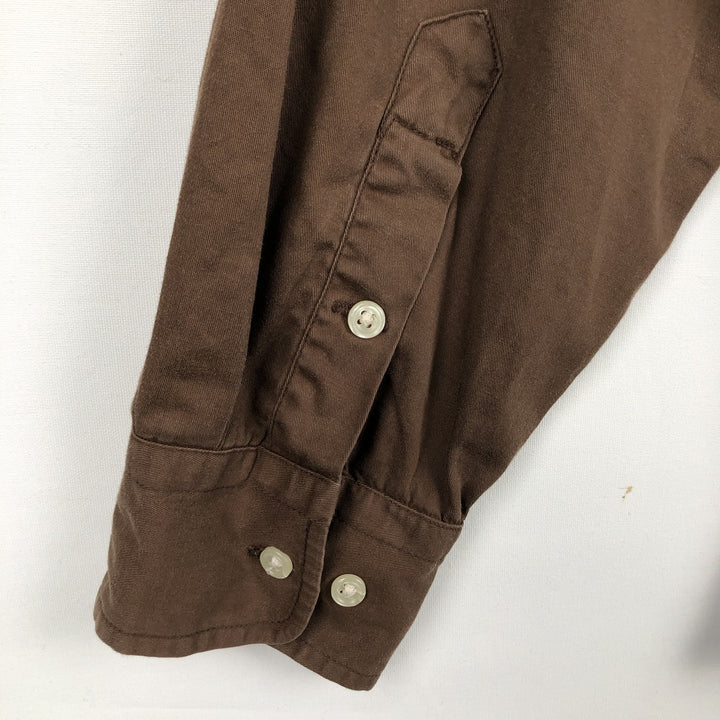Ralph Lauren BLAKE long sleeve button down shirt, men's XL size cotton brown type Vintage Second Hand