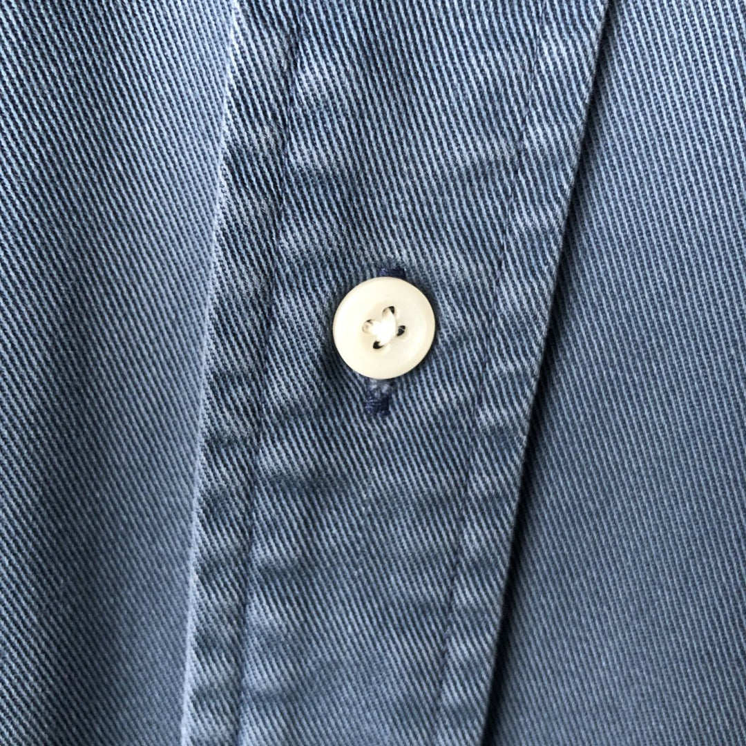 Ralph Lauren BLAIRE long sleeve button down shirt, men's XL size cotton navy blue type Vintage Second Hand