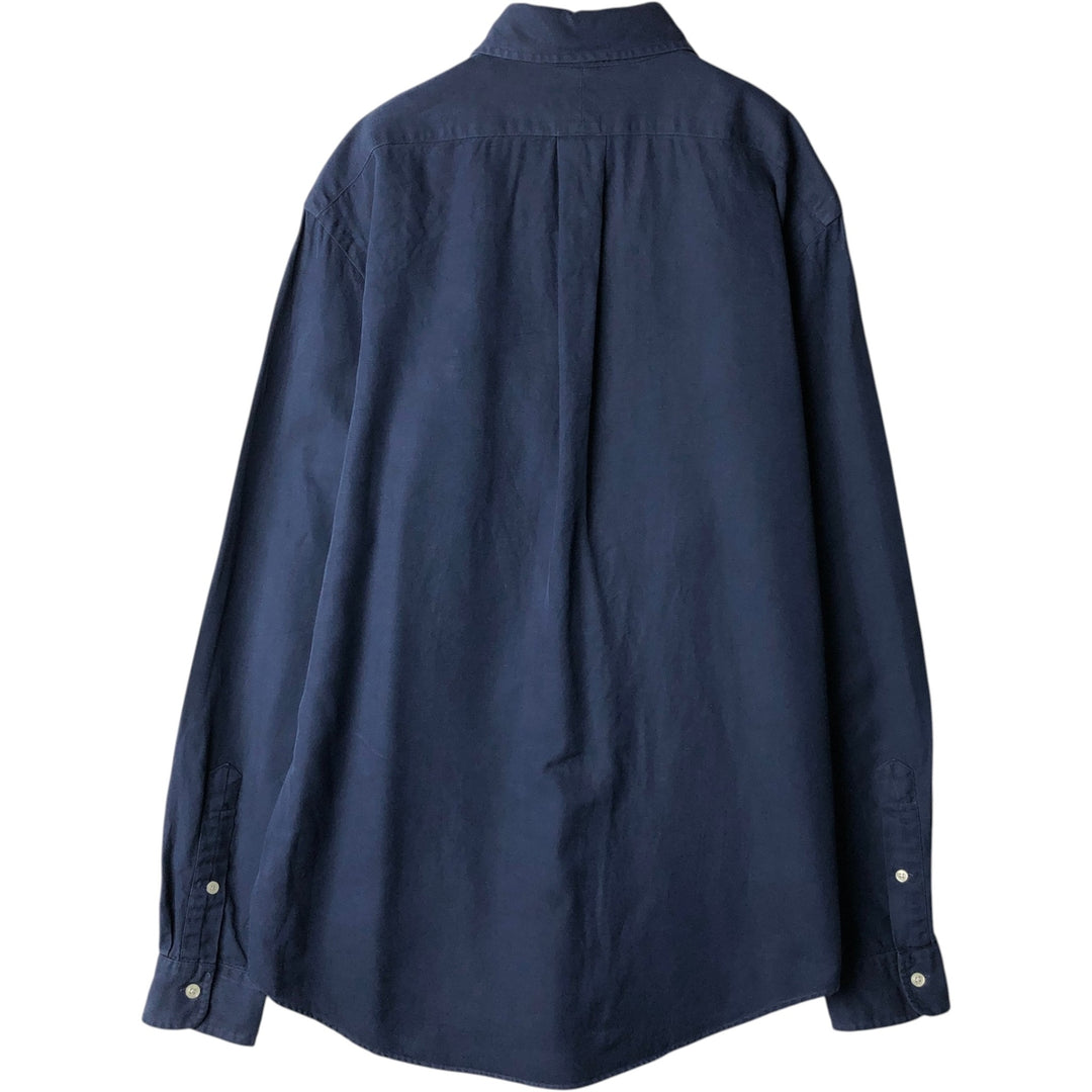 Ralph Lauren CUSTOM FIT long sleeve button down shirt, men's size M cotton navy blue type Vintage Second Hand