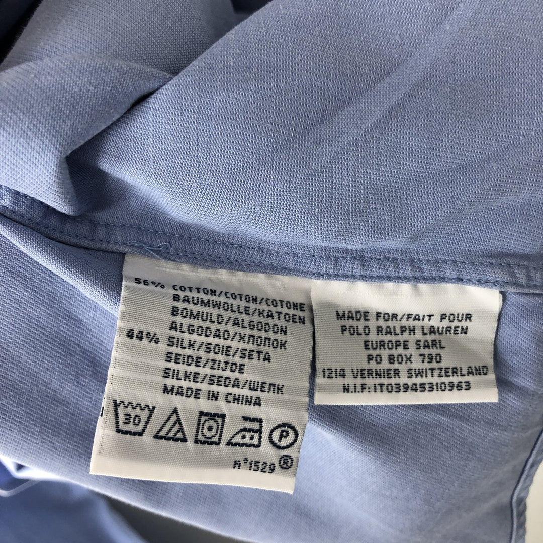 Ralph Lauren Custom Fit Long Sleeve Button Down Shirt Men's XXL cotton Blue type light blue Vintage Second Hand