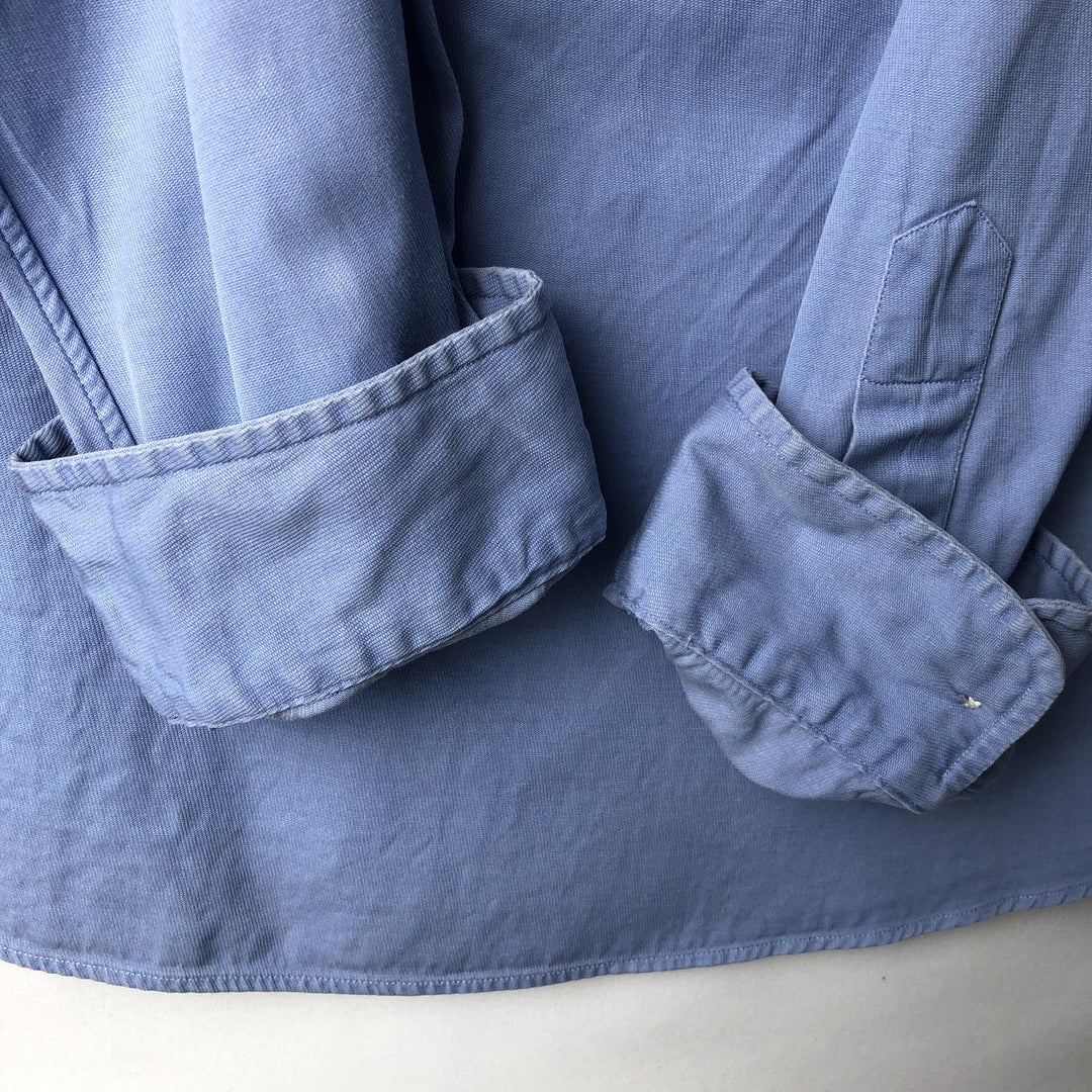 Ralph Lauren Custom Fit Long Sleeve Button Down Shirt Men's XXL cotton Blue type light blue Vintage Second Hand