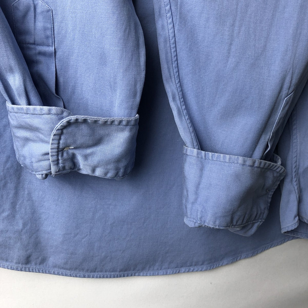 Ralph Lauren Custom Fit Long Sleeve Button Down Shirt Men's XXL cotton Blue type light blue Vintage Second Hand