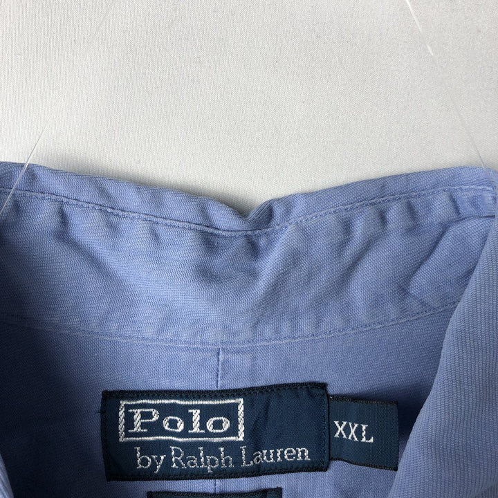 Ralph Lauren Custom Fit Long Sleeve Button Down Shirt Men's XXL cotton Blue type light blue Vintage Second Hand