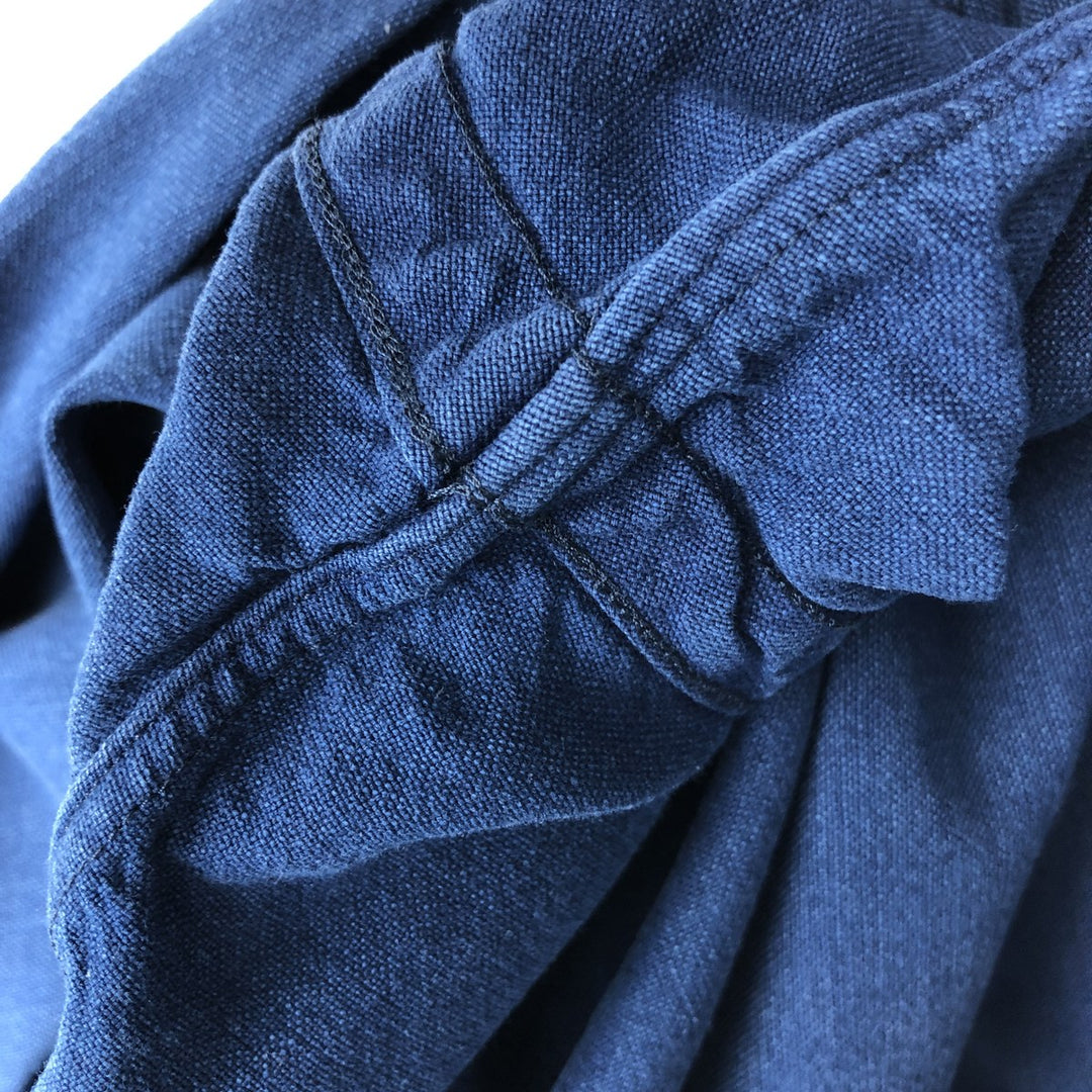 Ralph Lauren INDIGO OXFORD Long-Sleeve Button-Down Shirt, Men's Size L (approx.) cotton navy blue type Vintage Second Hand