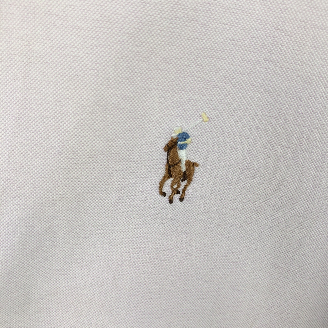 Ralph Lauren CUSTOM FIT Crazy Pattern Long-Sleeve Button-Down Shirt, Men's Size M (approx.) cotton Blue type light blue Vintage Second Hand