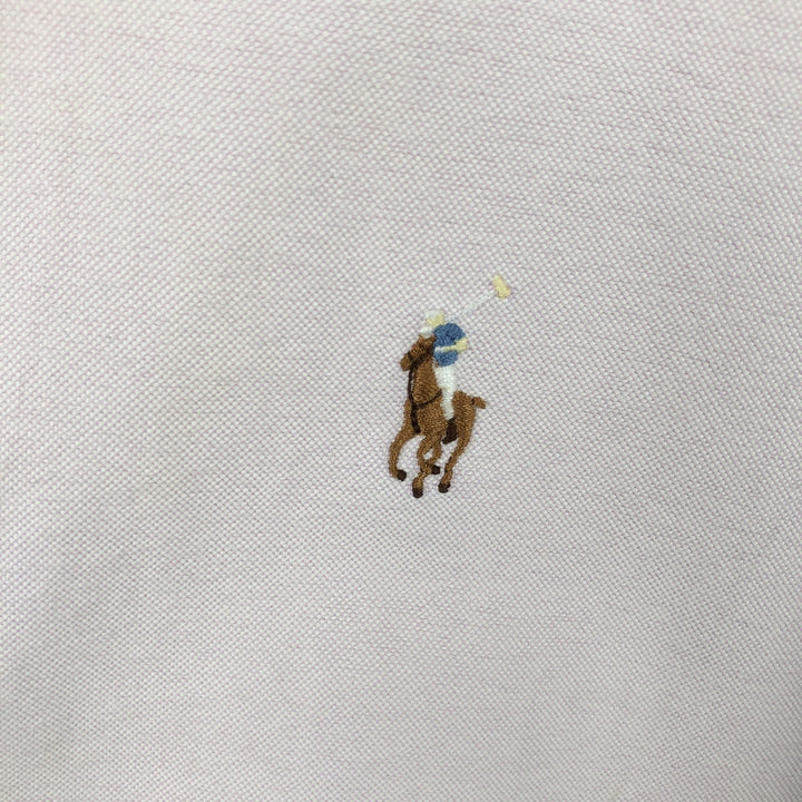 Ralph Lauren CUSTOM FIT Crazy Pattern Long-Sleeve Button-Down Shirt, Men's Size M (approx.) cotton Blue type light blue Vintage Second Hand