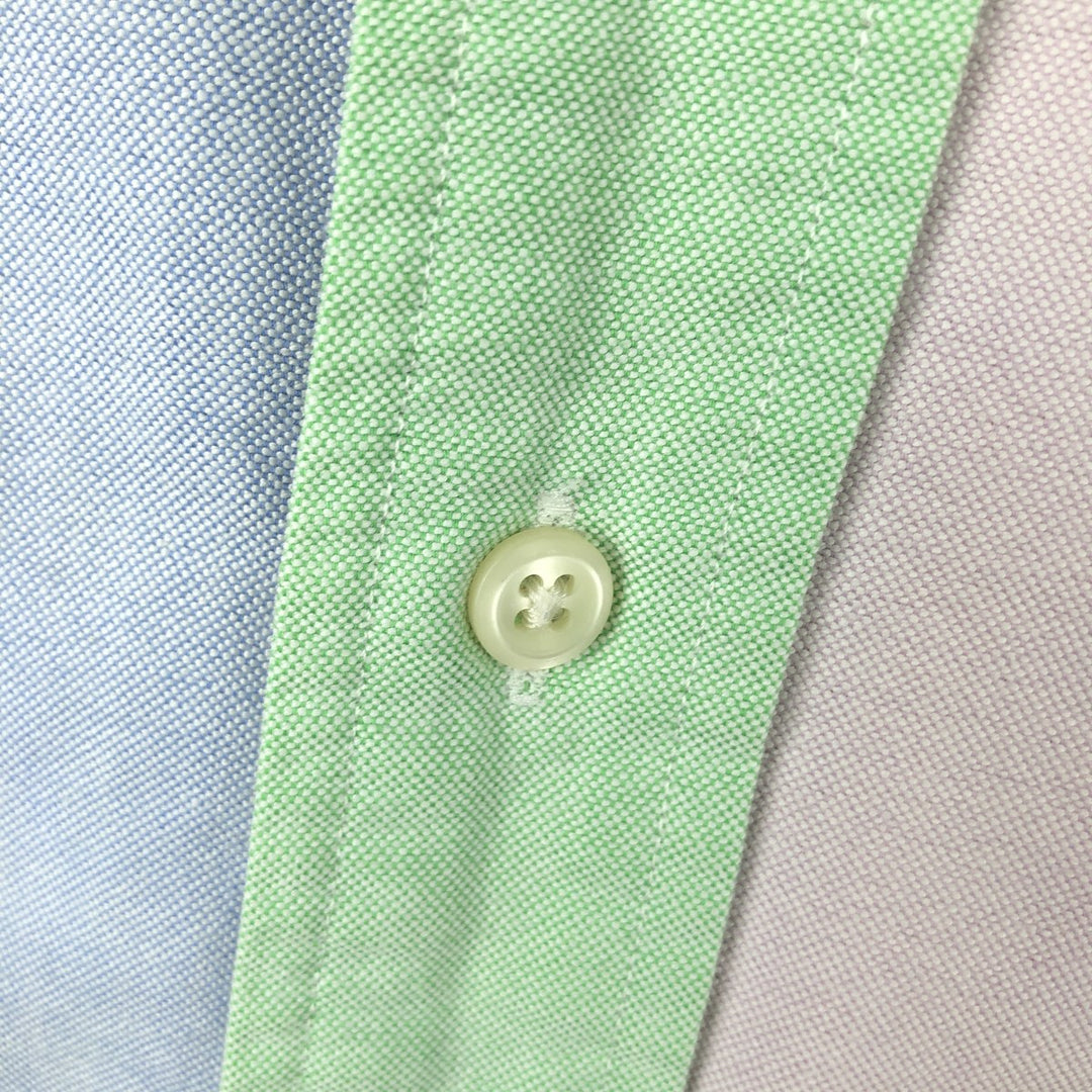 Ralph Lauren CUSTOM FIT Crazy Pattern Long-Sleeve Button-Down Shirt, Men's Size M (approx.) cotton Blue type light blue Vintage Second Hand
