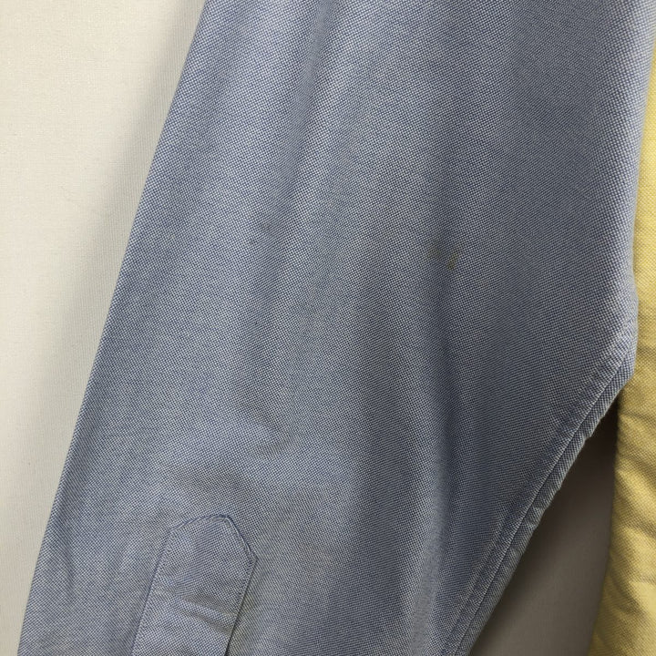 Ralph Lauren CUSTOM FIT Crazy Pattern Long-Sleeve Button-Down Shirt, Men's Size M (approx.) cotton Blue type light blue Vintage Second Hand