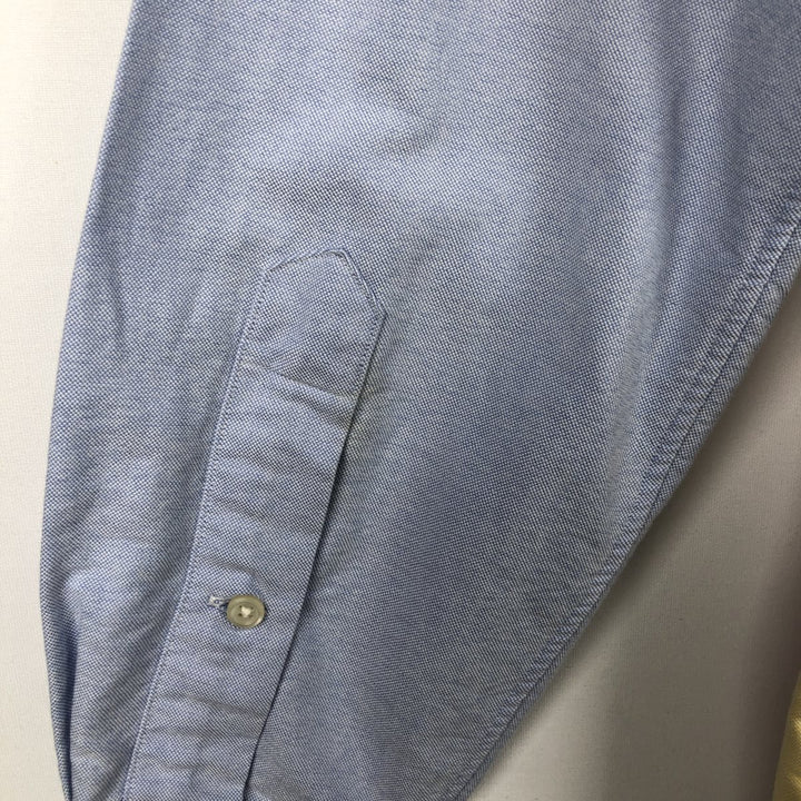 Ralph Lauren CUSTOM FIT Crazy Pattern Long-Sleeve Button-Down Shirt, Men's Size M (approx.) cotton Blue type light blue Vintage Second Hand