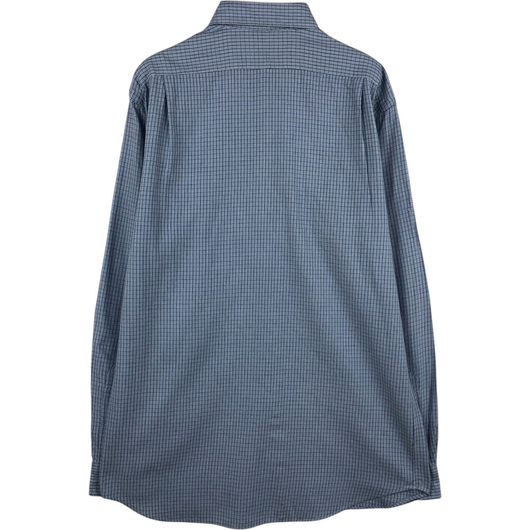 Ralph Lauren MERRIN Long-Sleeve Cotton Check Shirt, Men's Size S (approx.) cotton Blue type light blue Vintage Second Hand